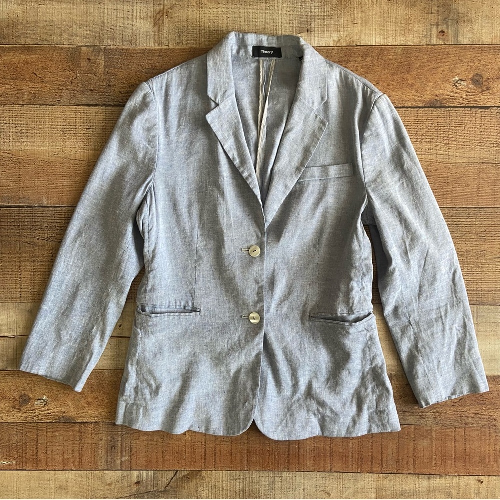 Theory Linen Blend Blazer 8